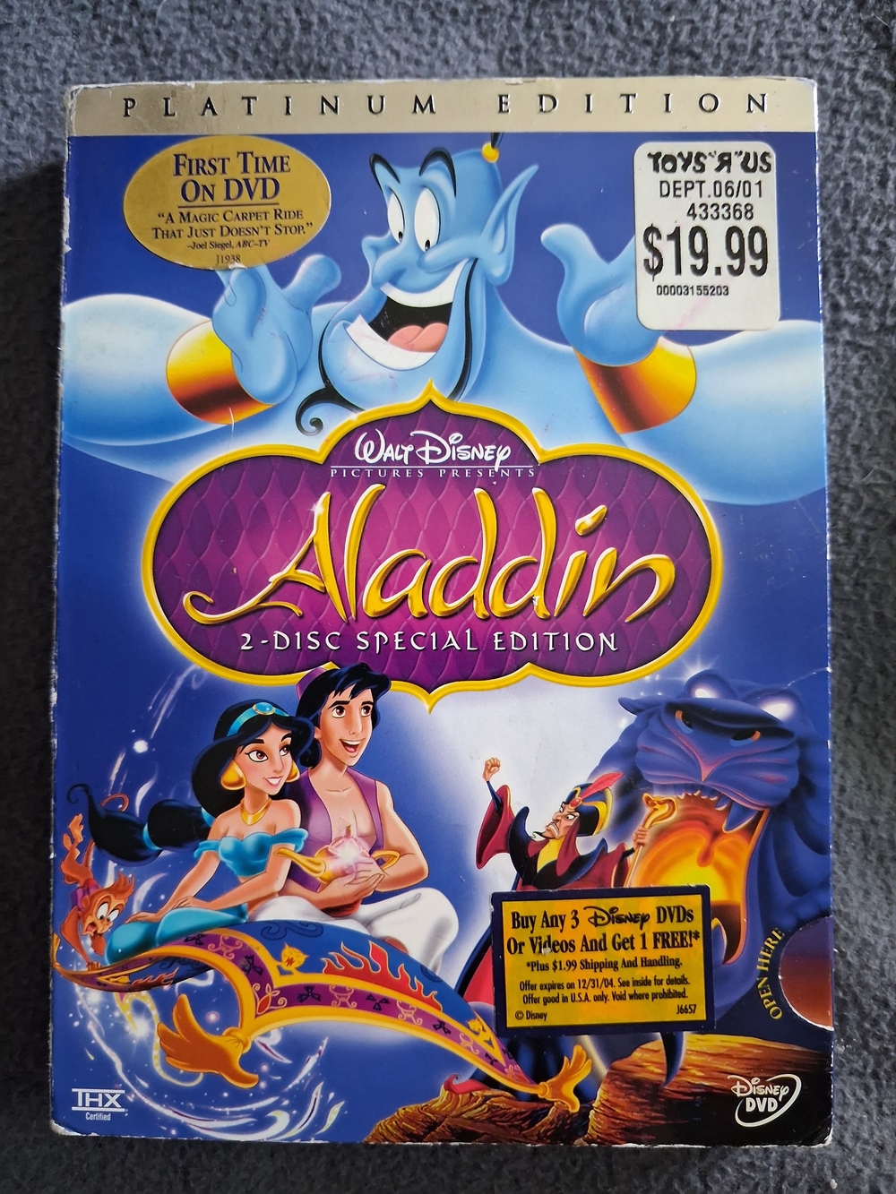 Walt Disney Aladdin Platinum Edition Dvd